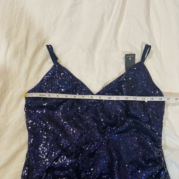 Lulu's NWT Curve Moment Navy Blue Sequin Bodycon Mini Dress sz XL - Picture 7 of 14